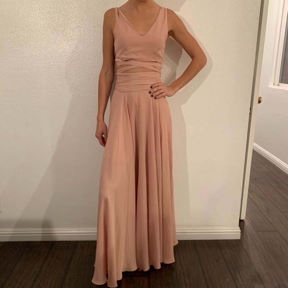 NASTYGAL Maxi Skirt Set, Blush Size XS